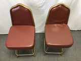 Pair of MCM Gasser Chair Co. Red Counter Height Casino Swivel Bar Stools