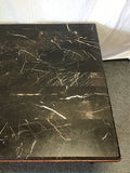 Modern Ashley Furniture Black Faux-Marble Square Coffee Table