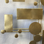 Modern Atomic Gold Metal Geometric Wall Art