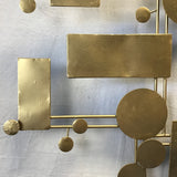 Modern Atomic Gold Metal Geometric Wall Art