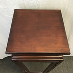 Modern Cherry Veneer Glass-Sided Display Case/Pedestal Stand