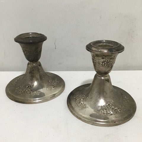 Pair of Vintage Gorham Sterling Silver Candle Holders
