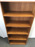 Modern Faux-Oak Laminate 5-Tier Shelf