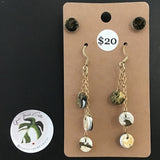 Green Thumb Crafts 4pc Set of Marble Earrings