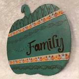 Eltimar Design "Family" Thanksgiving Pumpkin Fall Mixed Media 3D-Artwork