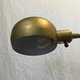 Vintage MCM Gold Metal Gooseneck Floor Lamp