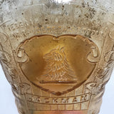 Vintage Jackman Whiskey Orange Carnival Glass Bottle