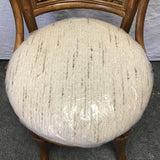 Vintage Boho Medium-Stained Rattan Dining Chair