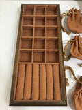 Vintage MCM Jay Import Co. Rosewood & Velvet Jewelry Box