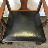 Set of 4 Vintage Jacobean Solid Walnut Splat-Back Dining Chairs