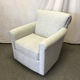 Contemporary England Furniture "Jakson" Grey Upholstered Swivel Armchair