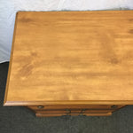 Vintage Solid Pine 4-Drawer Lefthanded Desk