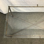 Vintage Faux-Bamboo Metal Glass-Top Coffee Table