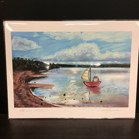 Cruz Illustrations "Otto Loves Solitude Watercolor" 9x12 Signed Art Print