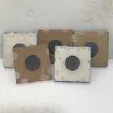 Susan Sitaraman Single Colored Tile Magnet w/ Hand Painted Holiday Design