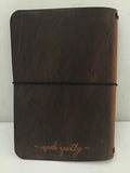 Made Quietly Debossed Brown Leather Journal