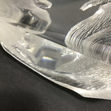 Signed Mats Jonasson Sweden Crystal Otter Paperweight
