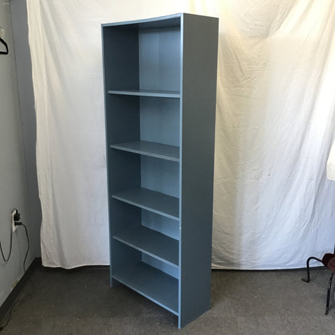 Blue-Painted Laminate 5-Tier Shelf