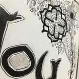 Eltimar Design "Joy" Holiday Artwork on White Wood Board