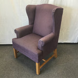 Modern Akin Ind. Purple Upholstered Wingback Armchair