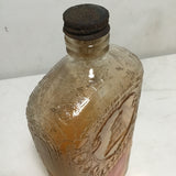 Vintage Jackman Whiskey Orange Carnival Glass Bottle