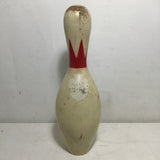 Vintage Brunswick Red Crown Wooden Bowling Pin