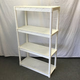 Modern White Resin 4-Tier Shelf