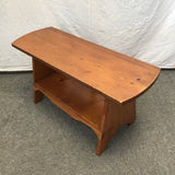 Vintage Custom Made Solid Pine 2-Tier Bench