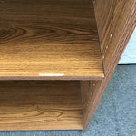 Modern Faux-Oak Laminate 4-Tier Shelf