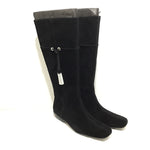 Cole Haan "Brogan" Black Faux Suede Tall Boot