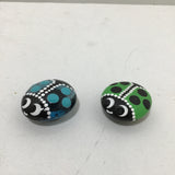 Susan Sitaraman Single Hand Painted Smiling Ladybug On Glass Magnet