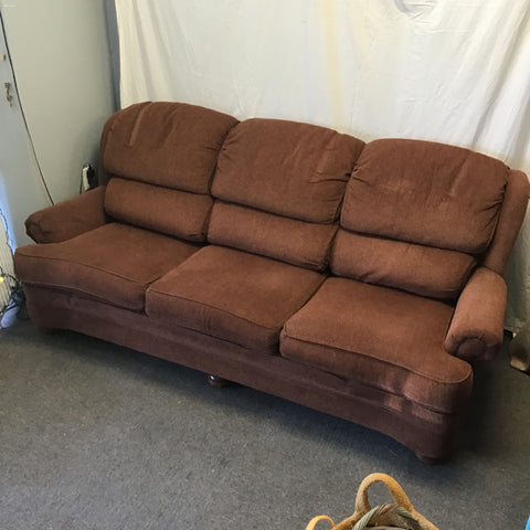 Modern Smith Bros. Burnt Umber 3-Cushion Sofa