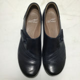 Dansko "Franny" Navy Leather Blockheel Loafers
