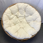 Modern Medium-Stained Rattan Papasan Chair