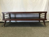 Vintage MCM Mahogany Veneer 2-Tier Coffee Table