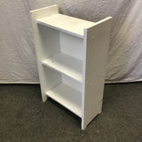 Vintage White-Painted Wood 3-Tier Shelf