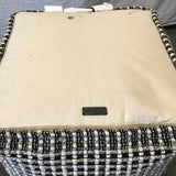 Contemporary Article "Ren" Black Weave Floor Pouf