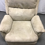 Modern Tan Microsuede Upholstered Rocking Recliner