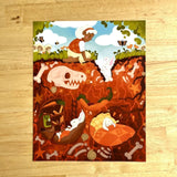 Rachel Feirman "Burrowing Bunny Discovery" 8x10 Digital Art Print