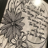 Eltimar Design Framed Secular Serenity Prayer Zentangle Inspired Artwork Print