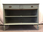 Vintage Upcycled Dresser Blue-Painted 3-Tier 1-Drawer Side Table