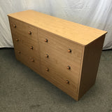 Modern Faux-Cherry Laminate 6-Drawer Dresser