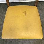 Vintage Stakmore Solid Black Walnut & Yellow Vinyl Folding Chair