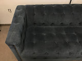 Modern Aria Blue Tufted Chesterfield Sofa