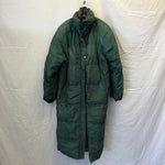 Vintage Bill Blass Green Puffer Long Coat