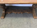 Vintage Jacobean Solid Oak Coffee Table
