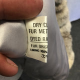 Vintage Sergio Valente Grey Rabbit Fur Coat