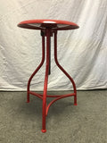 Modern Red Metal Adjustable-Height Stool