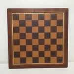 Two-Tone Brown Leather Chess/Checkers Board