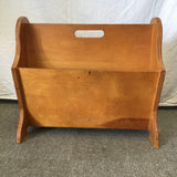 Vintage Oak Veneer Magazine Rack